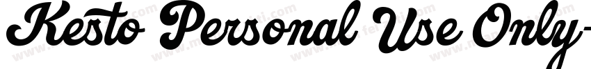 Kesto Personal Use Only字体转换